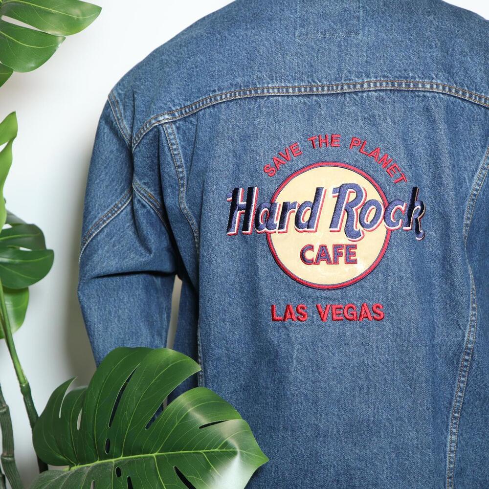 Vintage Hard Rock Cafe Las Vegas Save the Planet Denim Jacket